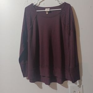 Knox Rose Maroon Long Sleeve Womens XXL